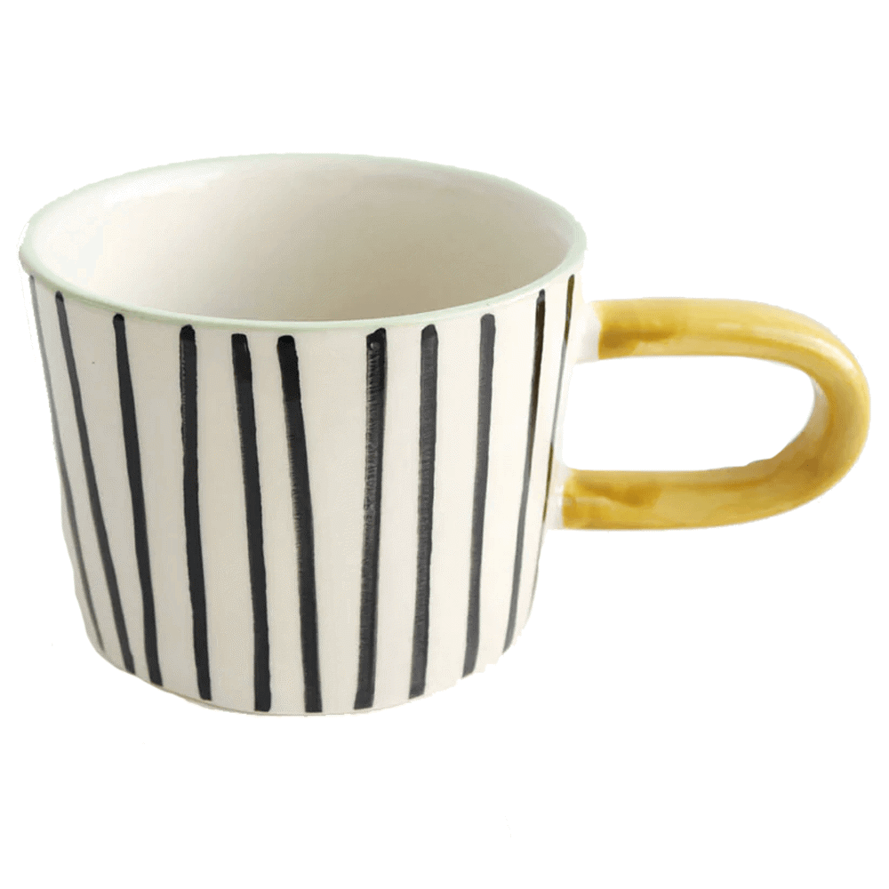 Caroline Gardner Mono Stripe Ceramic Mug